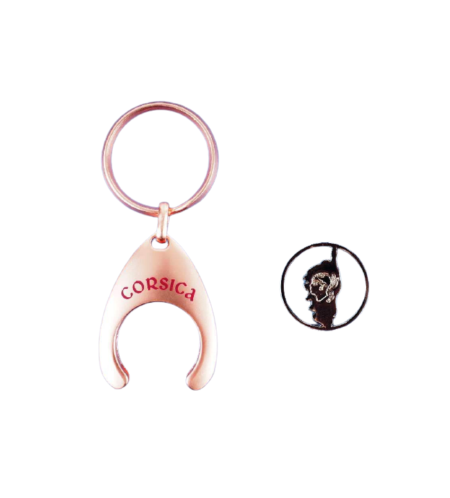   Keychain with pink caddy token Corsica card 5