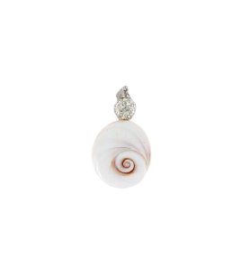   Oval mediterranean saint lucie's eye pendant and rhinestone ball 18.5