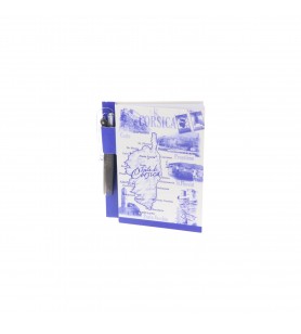 Corsica blauw notitieboekje met pen