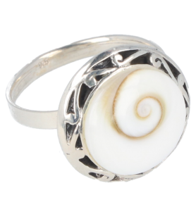 Friesischer Ring aus Silber und dem Auge der Heiligen Lucia