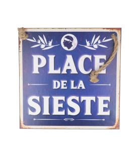 Plaque métal place de la sieste Corsica