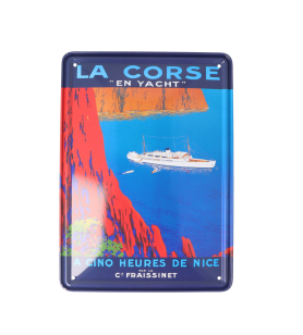 Plaque métal La Corse " en yacht "