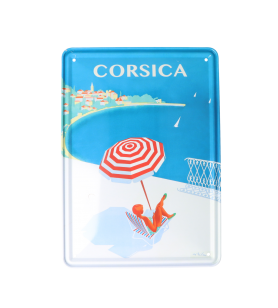 Plaque métal Corsica parasol