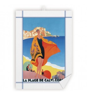 Tea towel The beach of Calvi