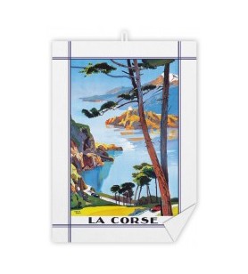 Vintage tea towel La Corse