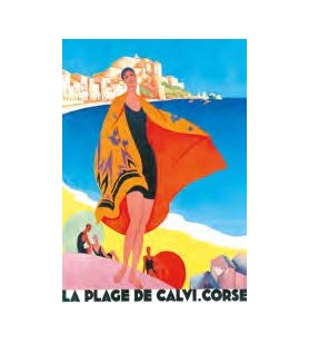 Poster Calvi strand