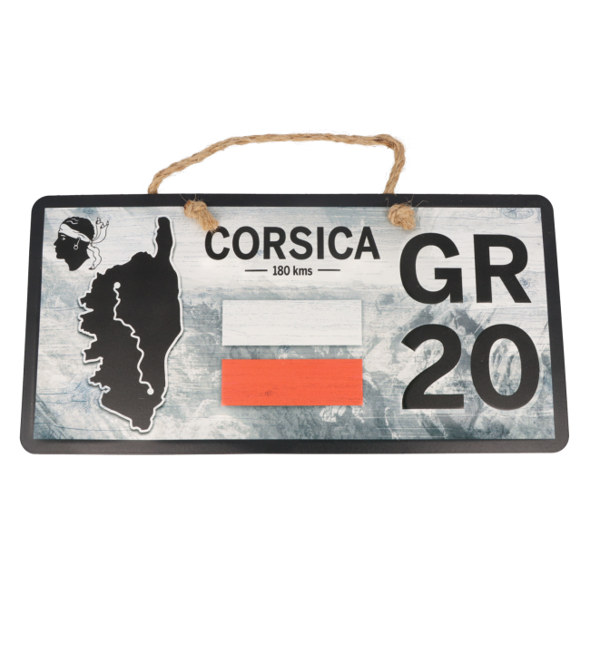 Plaque métal GR 20 Corsica