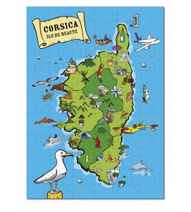 Puzzle carte Corse 54 pièces