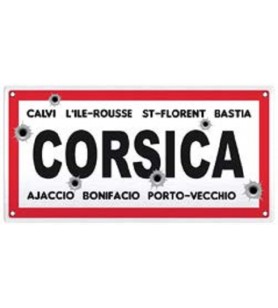 Plaque métal Corsica villes
