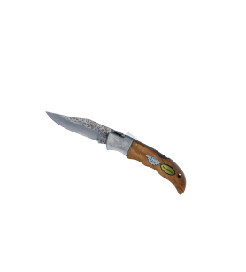 Couteau en bois d'oliver et lame carbone